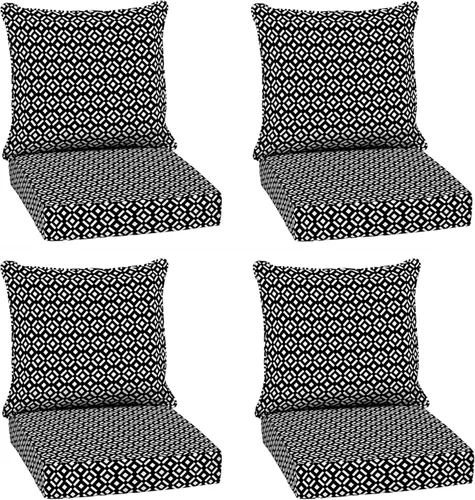 Miniatura 174 de Arden Outdoor Deep Seat Cushion Set, 24 x 24 pulgadas, Cojín para patio resistente al clima, a la lluvia y a la decoloración para silla, sofá y sofá