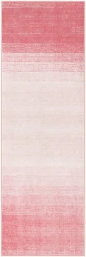 Miniatura 8 de Wonnitar Alfombra rosa lavable de 2 x 6 pies, moderna alfombra de pasillo de baño en degradé, contemporáneo, antideslizante, alfombra degradada