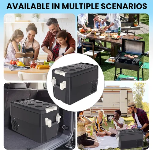 Miniatura 8 de TROPOW Refrigerador de 12 voltios, enfriador eléctrico portátil de 32QT (30L), congelador portátil de 12V/24V DC 110-240V AC, refrigerador de 12V