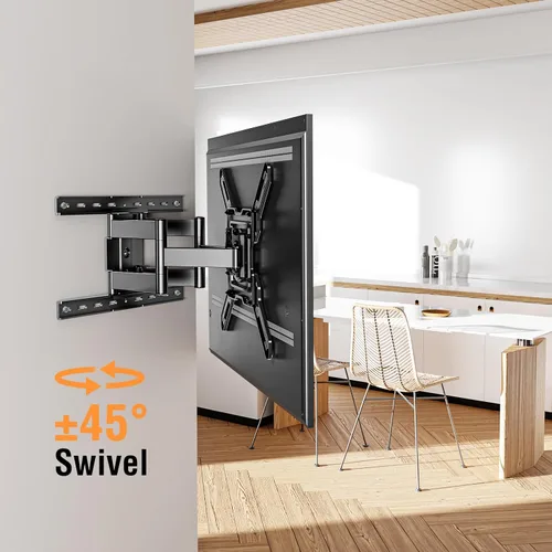 Miniatura 8 de ELIVED Soporte de pared para TV ultra delgado para la mayoría de televisores de 26 a 60 pulgadas, soporte de TV de perfil bajo, soporte de pared