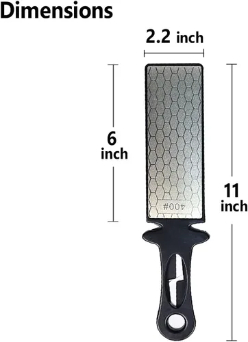 Miniatura 5 de Afilador de cuchillos y tijeras de diamante 5 en 1, afilador de cuchillos de cerámica, barra de afilado de cuchillos de doble cara 400/1000 grano