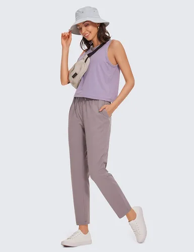 Miniatura 3 de CRZ YOGA - Pantalones deportivos de golf elásticos en 4 direcciones para mujer, pantalones de trabajo de vestir de 78, con bolsillos, para deportes