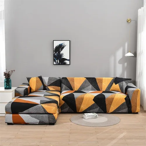Miniatura 8 de MIPOPS Fundas de sofá 100% impermeables para sofás modulares en forma de L de 1, 2, 3, 4 plazas, funda elástica para sala de estar, protector de H
