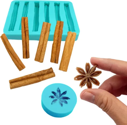 Miniatura 5 de Palitos de canela real cera derrite molde 6 cavidades moldes de fondant, fabricación de jabón, fabricación de velas, molde para cera, molde