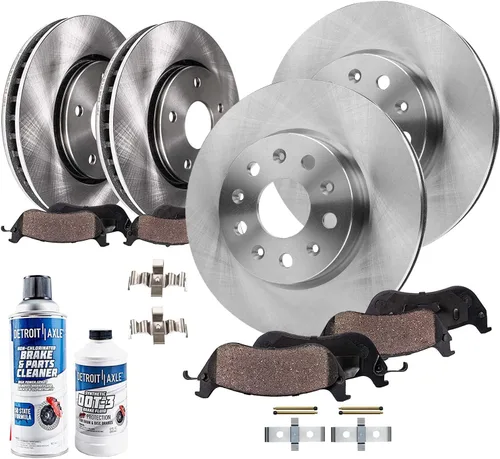 Miniatura 21 de Detroit Axle - Kit de frenos para Toyota Camry 2005-2006 [modelos XLE SE], frenos de disco Rotores Pastillas de freno de cerámica Reemplazo: 11.65