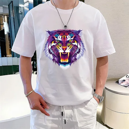 Miniatura 5 de 12 calcomanías termoadhesivas para planchar de león de tigre, ropa de transferencia de calor, camisetas, parches de animales, calcomanías