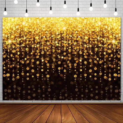 AIBIIN Fondo de graduación con purpurina negra y dorada de 7 x 5 pies, decoración de fiesta de graduación de 2023, felicitaciones por graduación,