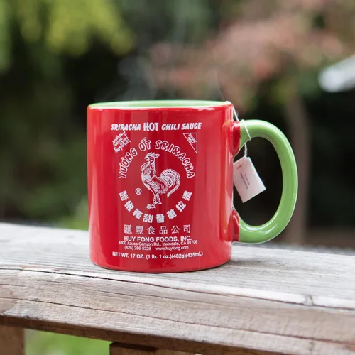 Miniatura 3 de Sriracha2Go Taza de cerámica Rojo y Verde, grande, de 20 oz