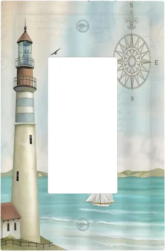 Miniatura 118 de Divertidas Cubiertas de Interruptor de Luz de Tiburón Azul del Océano Mujer Nadando 1 Gang Placa de Pared de Palanca Individual Cubierta Decorativa