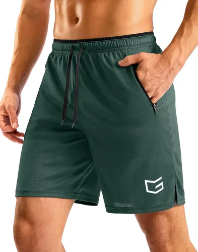 Miniatura 26 de G Gradual Pantalones cortos de correr para hombre con bolsillos con cremallera, secado rápido, gimnasio, atletismo, entrenamiento, pantalones cortos