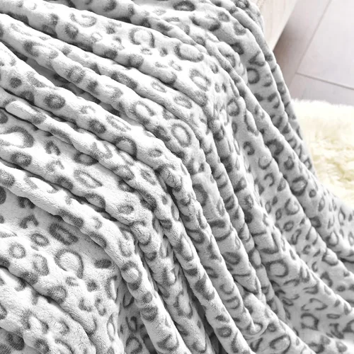 Miniatura 5 de PLEASANT BOULEVARD Manta de vellón de leopardo, colcha de microfibra de felpa ligera y cálida de primera calidad para sofá y cama