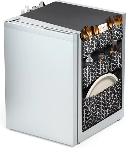 Miniatura 6 de Mini organizador de refrigerador de 65 x 12.6 pulgadas, mini organizador para refrigerador con 15 bolsillos grandes, almacenamiento sobre