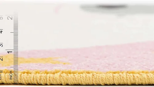 Miniatura 3 de Unique Loom Whimsy Kids Collection - Alfombra para la siesta (3 pies 3 pulgadas, redonda, rosa/negro)