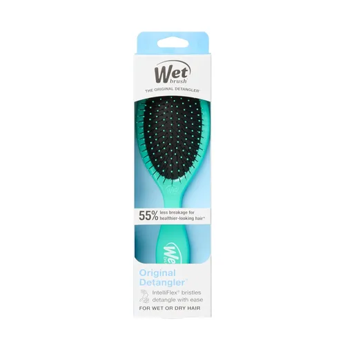 Miniatura 12 de Wet Brush Cepillo desenredante original, exclusivo de Amazon, color aguamarina, cerdas IntelliFlex ultrasuaves, cepillo desenredante que se desliza
