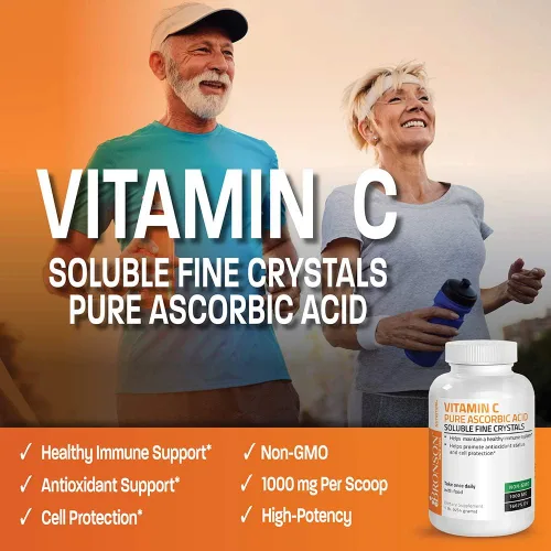 Miniatura 3 de Vitamina C en polvo, pura absorción, ácido soluble de Bronson Labs, 1
