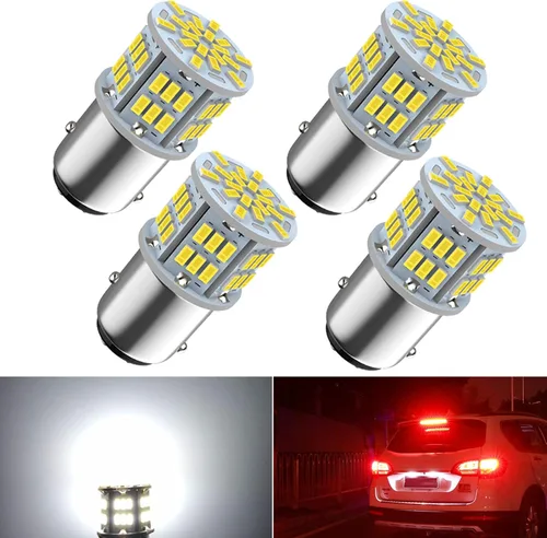 Miniatura 9 de Bombilla LED 1157 color amarillo ámbar, 12V-24V 1157 7528 2357 2057 BAY15D Bombilla LED de repuesto para luz de freno, luz trasera para automóvil