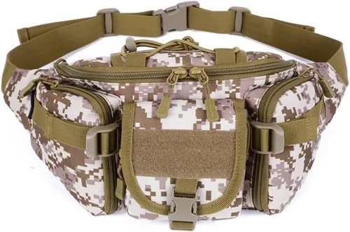 Miniatura 8 de Riñonera táctica militar impermeable WR para escalada al aire libre, pesca, correr, caza, compatible con iPhone 8, 7, 7plus (marrón coyote)