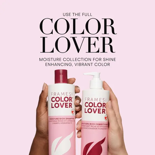 Miniatura 4 de Framesi Color Lover Champú rico en humedad – Champú hidratante para cabello teñido – Champú sin sulfato para cabello seco – Champú hidratante