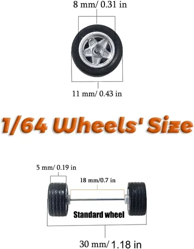 WAVEIST Ruedas Hot 1/64 para modelos de automóviles 1:64 (galvanizado dorado, 10 juegos/1 caja), deportivo, JDM, musculoso, estilo todoterreno