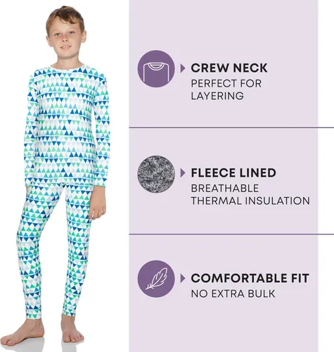 Miniatura 47 de Rocky Ropa interior térmica para niños, ropa interior larga para niños, capa base para clima frío/esquí