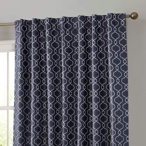 HLC.ME Franklin - Cortinas de paneles 100% opacas, diseño marroquí, con bolsillo para cortinero, con aislamiento térmico, ahorro de energía, bloquea
