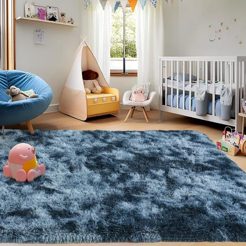 Miniatura 17 de Alfombras de área de 8x10 para sala de estar, alfombra shaggy grande ultra suave y esponjosa para dormitorio, alfombras de felpa mullida Blanco crema