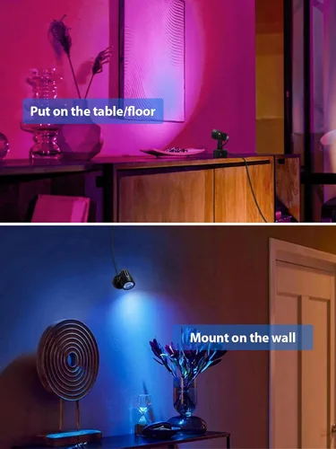 Miniatura 4 de Luces de Foco LED para Interiores 3W RGB Iluminación de Acento Luces Ascendentes para Interiores Lámpara de Foco para Plantas 120V Iluminación RGBW