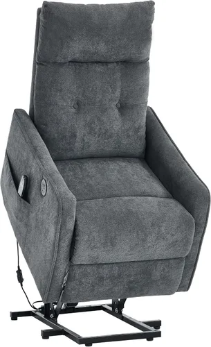 Miniatura 24 de Silla reclinable eléctrica con elevación Trustyue con calor y masaje, sillas elevadoras para asistencia al estar de pie, silla pequeña con elevación