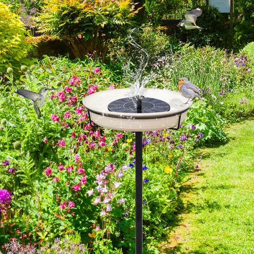 Miniatura 6 de Baños de pájaros para exteriores de alta resistencia, baños de pájaros desmontables de 35.5 pulgadas para la limpieza del jardín, cuenco de baño