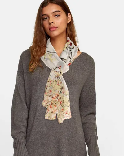 Miniatura 4 de GERINLY - Bufanda ligera rectangular con estampado de pájaros de primavera