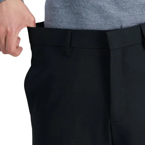 Miniatura 4 de Haggar Pantalones de vestir cómodos para hombre, ajuste recto, parte delantera plana (tallas regulares y grandes y altas)