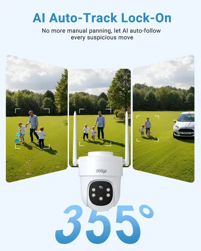 Miniatura 5 de Cámara Solar de Seguridad para Exteriores - Cámaras de Seguridad de Grabación AOV 24/7 Inalámbricas para Exteriores con Vista de 360°, Seguimiento