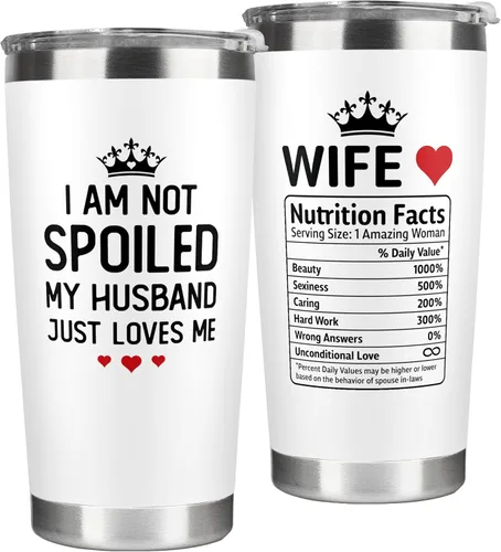 KatAndNat Regalos para Esposa - Regalos de Esposa del Esposo - Aniversario de Boda para Mujeres, San Valentín, Ideas de Regalo de Cumpleaños, Día de