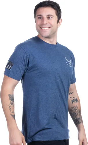 U.S. Air Force Camiseta con licencia de la Fuerza Aérea de los Estados Unidos, camiseta militar para aviadores y veteranos de la USAF para hombres