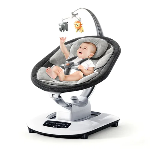 Columpio para bebé, columpios de bebé multimovimiento para bebés y niños pequeños, habilitado con 5 movimientos únicos y 5 velocidades, asiento