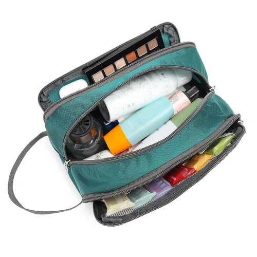 Miniatura 2 de Yeiotsy Neceser para niños, kit de viaje para niños con bolsillos de malla, organizador compacto para gimnasio, campamento, senderismo