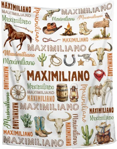 Miniatura 15 de Manta de bebé personalizada con diseño de animales del bosque, manta personalizada con nombre para niñas y niños, regalos de registro, manta suave