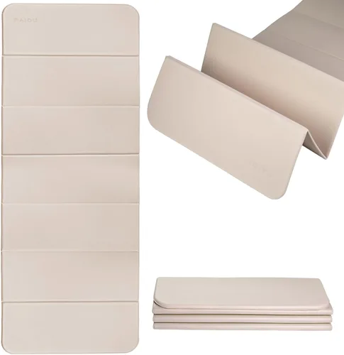Miniatura 8 de PAIDU Esterilla de yoga plegable de 0.394 pulgadas de grosor, material POE, portátil, multifuncional, plegable, cómoda y duradera, fácil de llevar
