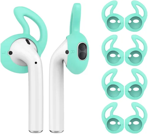 5 pares de almohadillas de silicona compatibles con AirPods 1 y 2, almohadillas antideslizantes y anticaídas de silicona suave para auriculares