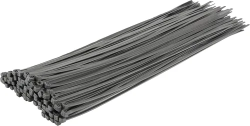 Miniatura 137 de GTSE - Paquete de 100 bridas con cremallera de 20.3 cm, color plateado/gris, 8.06 kg de resistencia, bridas de nailon grises resistentes a los rayos