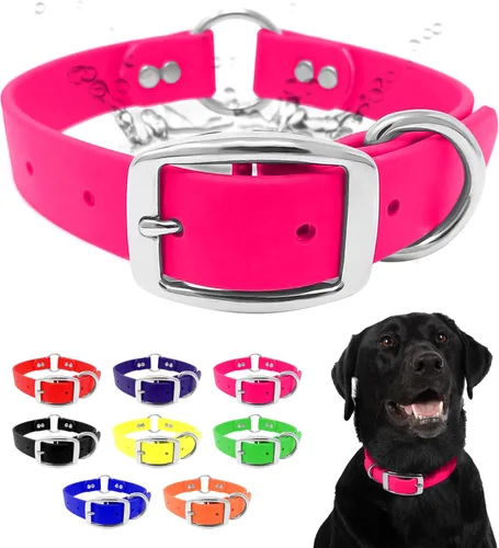 Miniatura 14 de Collar impermeable para perro con anillo central resistente Collar para perros pequeños, medianos, grandes o XL, Amarillo