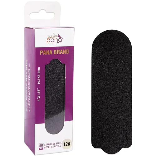 Miniatura 10 de PANA 40 piezas de recambio de archivo Pedi grande negro para lima de pies de acero inoxidable para lijar raspador de pies, almohadillas de recambio