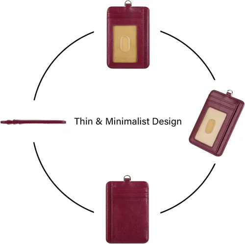 Miniatura 5 de Lavemi Slim RFID Blocking Card Holder Minimalist Leather Front Pocket Wallet for Women