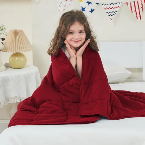Miniatura 65 de yescool - Manta con peso, 7 libras, fresca, transpirable, con cuentas de cristal prémium, lavable a máquina, para dormir, 60-90 libras, 41 x 60 Gris