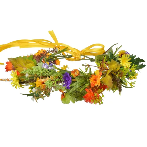 Miniatura 10 de Corona floral para mujer, diadema floral para el cabello, corona de flores, halo bohemio, fiesta, baile de graduación, fotos