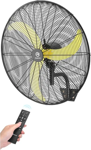 FUGOO - Ventilador de pared industrial para exteriores con motor Eco BLDC de 30 pulgadas, potente flujo de aire | 9800 CFM, 50%+ ahorro de energía,