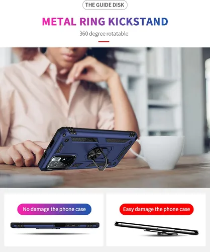 Miniatura 7 de Funda para Xiaomi redmi Note 11 5G 11T 5G Poco M4 Pro 5G con protector de pantalla, protección militar delgada a prueba de golpes Armor Defender
