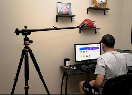 Miniatura 9 de Glide Gear OH 50 - Soporte superior para DSLR, iPhone, brazo de 36 pulgadas, extensión de trípode, cabeza esférica, metal resistente
