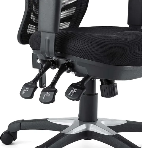 Miniatura 10 de Modway EEI-757-BLK Silla de oficina ergonómica articulada de malla en negro Color negro.