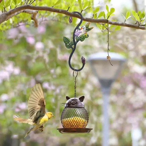Miniatura 4 de Ganchos en S resistentes, ganchos grandes para plantas al aire libre, ganchos decorativos de metal para colgar macetas de jardín, cestas de flores